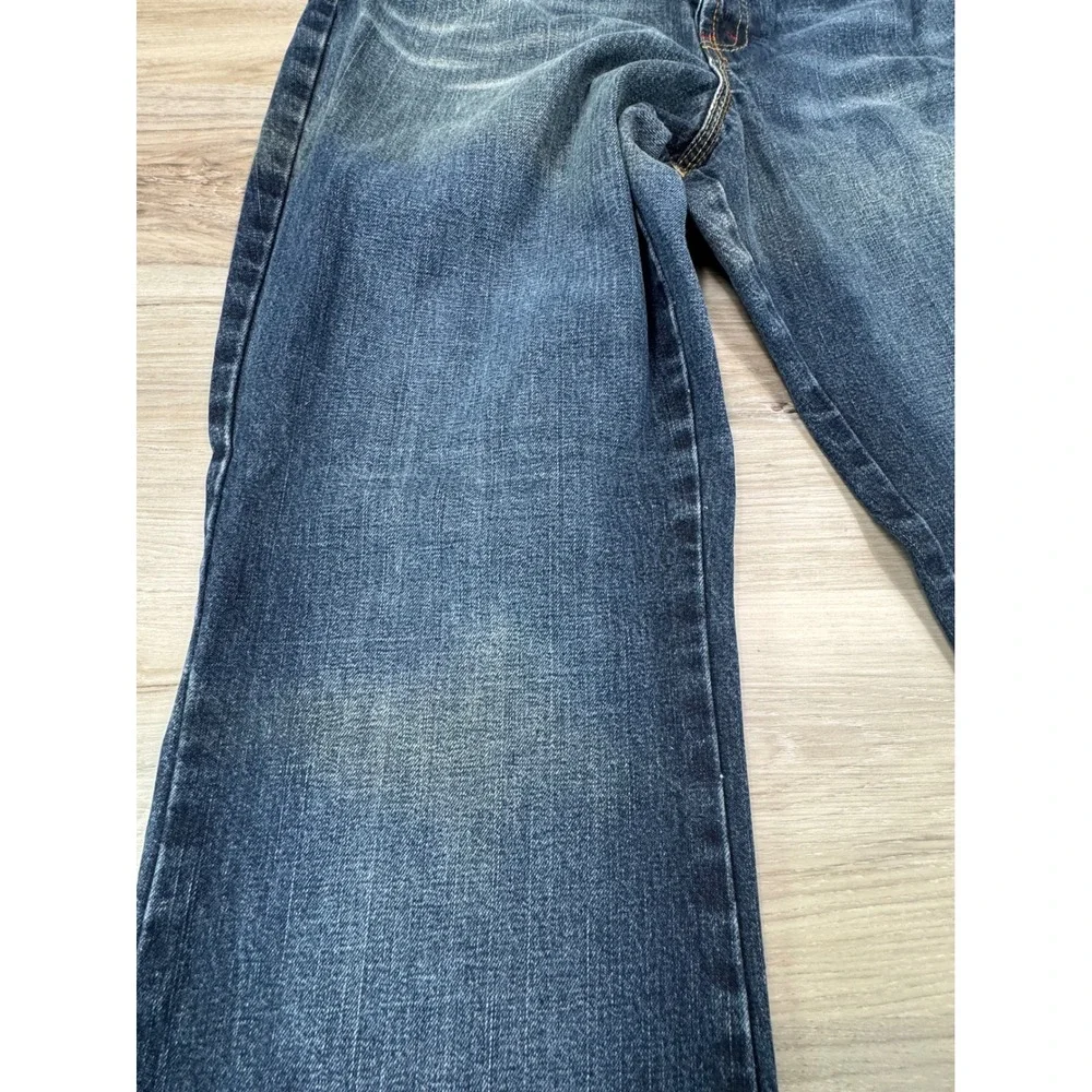 Vintage Jordache Lo-Rise Flare Jeans Women 15/16 Blue Dark‎ Wash Button Fly